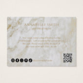 Modernes Gold Marmor Elegantes Business Vielen Dan (Rückseite)