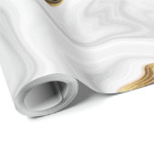 Modernes Gold-Marmorgemälde ästhetisch Geschenkpapier (Rolleneckpunkt)