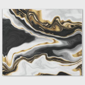 Modernes Gold-Marmorgemälde ästhetisch Geschenkpapier (Flach)