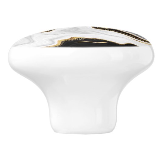 Modernes Gold-Marmorgemälde ästhetisch Keramikknauf (Seitenansicht)