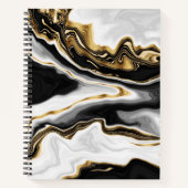 Modernes Gold-Marmorgemälde ästhetisch Notizblock (Vorderseite)