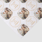 Modernes Gold Minimalistisch Religiöses Weihnachts Seidenpapier (Detail)