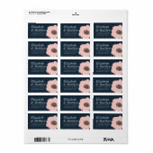 Modernes Gold mit Blumenmotiv | RÜCKSENDEADRESSE Adressaufkleber (Vorne)