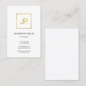 Modernes Gold Monogram Elegantes Berufliches Desig Visitenkarte (Vorne/Hinten)