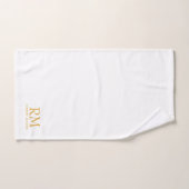 Modernes Gold Monogramm in Weiß Badhandtuch Set (Handtuch)