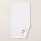 Modernes Gold-Monogramm-Logo Weiß Badhandtuch Set (Handtuch)