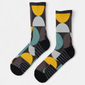 Modernes Gold Moon Horizon des Mittelalters Socken (Links)