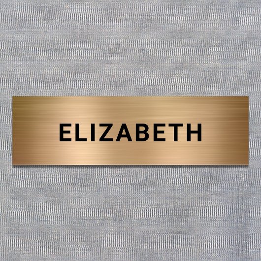 Modernes Gold Namensschild