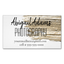 Modernes Gold Paint Minimal Maßgeschneidertes Magn Magnetische Visitenkarte