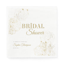 Modernes Gold Peonys Blumengeflecht Brautparty