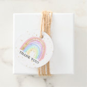 Modernes Gold Pink Rainbow Baby Dusche Gefallen Geschenkanhänger (Beispiel)