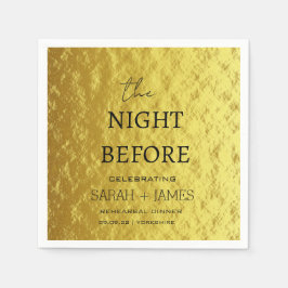 Modernes Gold Probe Dinner am Vorabend Serviette