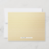 Modernes Gold Rette unsere Datums-Script-Fotokarte Save The Date (Rückseite)