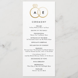 Modernes Gold Rings Custom Wedding Programm