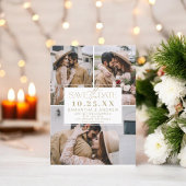 Modernes Gold Save the Date 3 Foto Gitterkollektio