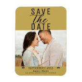 Modernes Gold Save the Date Hochzeitsfest Foto Magnet (Vertikal)