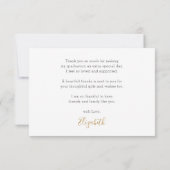 Modernes Gold Script 3 Foto Abschluss Dankeskarte (Rückseite)