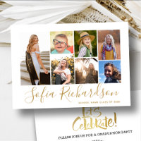 Modernes Gold Script 7 Foto Minimalistischer Absch