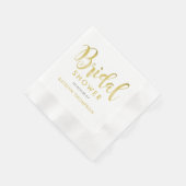 Modernes Gold Script Custom Wedding Brautparty Serviette (Ecke)