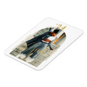 Modernes Gold Script Foto 2024 Minimaler Abschluss Magnet (Linke Seite)