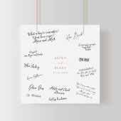 Modernes Gold Script für die Hochzeit von Gast Sig Poster