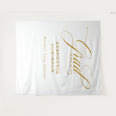 Modernes Gold Script Grad Foto Wandteppich (Vorderseite (Horizontal))