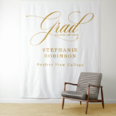 Modernes Gold Script Grad Foto Wandteppich (Beispiel)