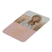 Modernes Gold Script Grad Party Foto Einladung Magnet (Linke Seite)