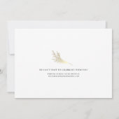 Modernes Gold Script-Hochzeitsfest-Foto Save the D Date (Rückseite)