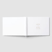 Modernes Gold Script Monogram Wedding Guest Book Gästebuch (Voll)