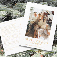 Modernes Gold Script Religious Christmas Foto