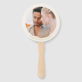 Modernes Gold Script Typografy Foto Fächer (Rückseite)