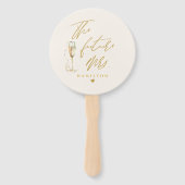 Modernes Gold Script Typografy Foto Fächer (Vorderseite)