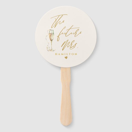 Modernes Gold Script Typografy Foto Fächer (Vorderseite)