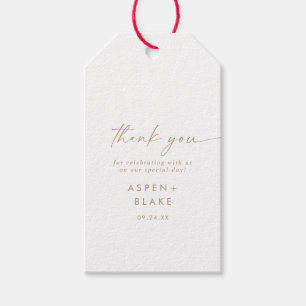 Modernes Gold Script Vielen Dank für Ihr Interesse Geschenkanhänger
