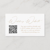 Modernes Gold Script Website QR Code Begleitkarte (Vorderseite)