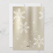 Modernes Gold Snowflake Notar Foto Feiertagskarte (Rückseite)