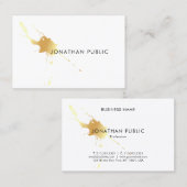 Modernes Gold Splash Template Elegant Beruflich Visitenkarte (Vorne/Hinten)