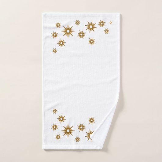 Modernes Gold Sternexplosion Design Badetuch Set (Handtuch)