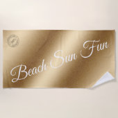 Modernes Gold Strandtuch (Vorderseite)