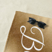 Modernes Gold Strandtuch (Beispiel)