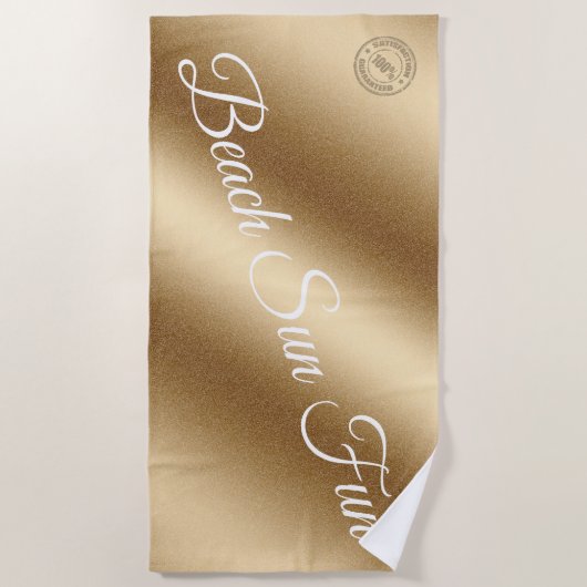 Modernes Gold Strandtuch (Vorderseite)