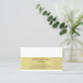 Modernes Gold Stripe Chic Minimal Schlicht Trendy Visitenkarte (Stehend Vorderseite)
