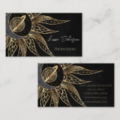 Modernes Gold Sun Moon Planet Universe Mandala Visitenkarte (Vorne/Hinten)