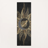 Modernes Gold Sun Moon Planet Universe Mandala Yogamatte (Vorderseite)