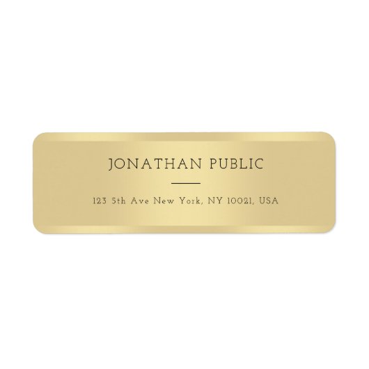 Modernes Gold Template Elegant Modernes Minimalist (Vorne)