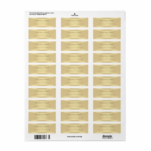 Modernes Gold Template Elegant Modernes Minimalist (Vorne)