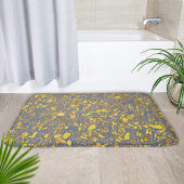 Modernes Gold Terrazzo Muster Badematte
