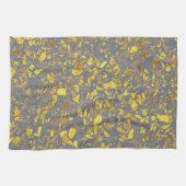 Modernes Gold Terrazzo Muster Geschirrtuch (Horizontal)