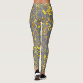 Modernes Gold Terrazzo Muster Leggings (Rückseite)